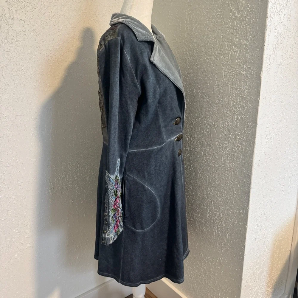 Embroidered Boho Coat SMALL soft surroundings - Picture 2 of 8